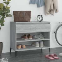 vidaXL Schuhregal Grau Sonoma 70x36x60 cm Holzwerkstoff