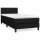 vidaXL Boxspringbett mit Matratze Schwarz 80x200 cm Stoff