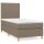 vidaXL Boxspringbett mit Matratze Taupe 90x200 cm Stoff