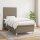 vidaXL Boxspringbett mit Matratze Taupe 90x200 cm Stoff