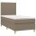 vidaXL Boxspringbett mit Matratze Taupe 90x200 cm Stoff