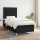 WOWONA Boxspringbett mit Matratze Schwarz 90x200 cm Stoff