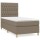 vidaXL Boxspringbett mit Matratze Taupe 90x200 cm Stoff