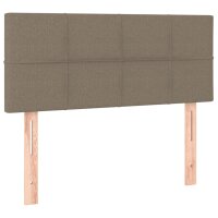 vidaXL Boxspringbett mit Matratze &amp; LED Taupe 100x200 cm Stoff