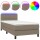 vidaXL Boxspringbett mit Matratze &amp; LED Taupe 100x200 cm Stoff