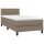 vidaXL Boxspringbett mit Matratze &amp; LED Taupe 100x200 cm Stoff