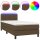 vidaXL Boxspringbett mit Matratze &amp; LED Dunkelbraun 100x200 cm Stoff