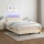 vidaXL Boxspringbett mit Matratze &amp; LED Creme 120x200 cm Stoff