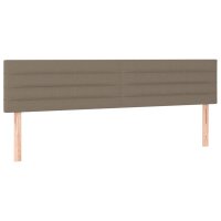 vidaXL Boxspringbett mit Matratze &amp; LED Taupe 180x200 cm Stoff