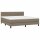 vidaXL Boxspringbett mit Matratze &amp; LED Taupe 180x200 cm Stoff