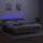 vidaXL Boxspringbett mit Matratze &amp; LED Taupe 180x200 cm Stoff