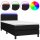 vidaXL Boxspringbett mit Matratze &amp; LED Schwarz 80x200 cm Stoff