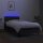 vidaXL Boxspringbett mit Matratze &amp; LED Schwarz 80x200 cm Stoff