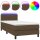 vidaXL Boxspringbett mit Matratze &amp; LED Dunkelbraun 90x200 cm Stoff