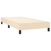 vidaXL Boxspringbett mit Matratze &amp; LED Creme 90x200 cm Stoff