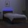 vidaXL Boxspringbett mit Matratze &amp; LED Dunkelbraun 100x200 cm Stoff