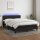 WOWONA Boxspringbett mit Matratze &amp; LED Schwarz 140x200 cm Stoff