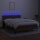 vidaXL Boxspringbett mit Matratze &amp; LED Dunkelbraun 140x200 cm Stoff