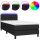 vidaXL Boxspringbett mit Matratze &amp; LED Schwarz 100x200 cm Stoff