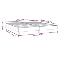 vidaXL Boxspringbett Hellgrau 180x200 cm Samt