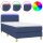 WOWONA Boxspringbett mit Matratze &amp; LED Blau 80x200 cm Stoff