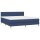 vidaXL Boxspringbett mit Matratze Blau 160x200 cm Stoff