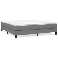 vidaXL Boxspringbett Dunkelgrau 180x200 cm Stoff