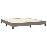 vidaXL Boxspringbett mit Matratze Dunkelgrau 180x200 cm Stoff