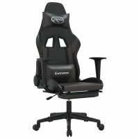 vidaXL Gaming-Stuhl mit Fußstütze Schwarz und...