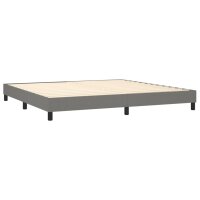 vidaXL Boxspringbett mit Matratze Dunkelgrau 180x200 cm Stoff