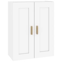 vidaXL Wandschrank Hochglanz-Wei&szlig; 69,5x32,5x90 cm Holzwerkstoff