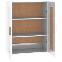 vidaXL Wandschrank Hochglanz-Wei&szlig; 69,5x32,5x90 cm Holzwerkstoff