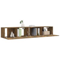 vidaXL 2-tlg. TV-Schrank-Set R&auml;uchereiche Holzwerkstoff