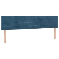 vidaXL Kopfteile 2 Stk. Dunkelblau 80x5x78/88 cm Samt