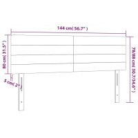 vidaXL Kopfteile 2 Stk. Dunkelgrau 72x5x78/88 cm Samt