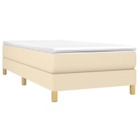 vidaXL Boxspringbett Creme 90x200 cm Stoff