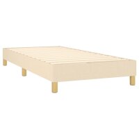 vidaXL Boxspringbett Creme 90x200 cm Stoff