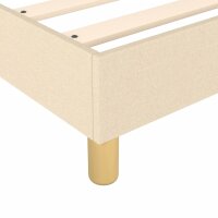 vidaXL Boxspringbett Creme 90x200 cm Stoff