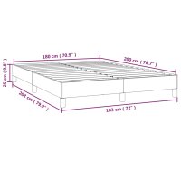 vidaXL Bettgestell Dunkelgrau 180&times;200 cm Stoff