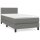 vidaXL Boxspringbett mit Matratze Dunkelgrau 90x200 cm Stoff