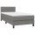 vidaXL Boxspringbett mit Matratze Dunkelgrau 90x200 cm Stoff