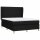 vidaXL Boxspringbett mit Matratze Schwarz 140x190 cm Stoff