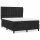 vidaXL Boxspringbett mit Matratze Schwarz 140x190 cm Samt