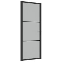 vidaXL Innentür 83x201,5 cm Schwarz Mattglas und...