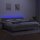 vidaXL Boxspringbett mit Matratze &amp; LED Hellgrau 200x200 cm Stoff