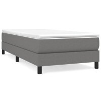 vidaXL Boxspringbett Dunkelgrau 90x190 cm Stoff