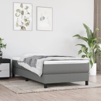 vidaXL Boxspringbett Dunkelgrau 90x190 cm Stoff