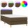 vidaXL Boxspringbett mit Matratze &amp; LED Dunkelbraun 80x200 cm Stoff