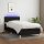 WOWONA Boxspringbett mit Matratze &amp; LED Schwarz 100x200 cm Stoff