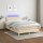 vidaXL Boxspringbett mit Matratze &amp; LED Creme 120x200 cm Stoff